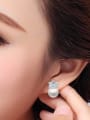thumb Fashion Little Shiny Crown Imitation Pearl Stud Earrings 1