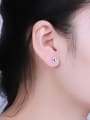 thumb Women Moon Shaped Zircon Earrings 1