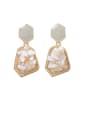 thumb Alloy With Gold Plated Vintage Irregular Geometric Pendant Drop Earrings 0