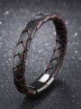 thumb Retro style Woven Artificial Leather Men Bracelet 2