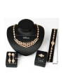 thumb Alloy Imitation-gold Plated Vintage style Rhinestone Four Pieces Jewelry Set 3