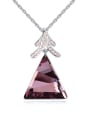 thumb Fashion Triangle austrian Crystal Pendant Alloy Necklace 1