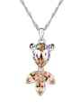 thumb Personalized Little Golden Fish austrian Crystals Pendant Alloy Necklace 2