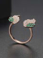 thumb Copper With Rose Gold Plated Personality Wing  Free Size  Rings 2