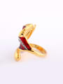 thumb Personalized Red Lips Tiny Rhinestones Alloy Opening Ring 1