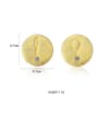 thumb 925 Sterling Silver With Gold Plated Simplistic Round Mark  Stud Earrings 4