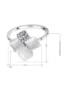 thumb Women Elegant Square Shaped Opal Ring 1