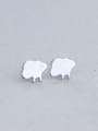 thumb Simple Tiny Sheep 925 Silver Stud Earrings 0