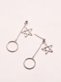 thumb Star And Round Shaped Stud Earrings 2