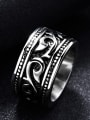 thumb Vintage Stainless Steel Geometric Painting Ring 1