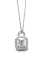 thumb Simple square AAA Zircon bling-bling Necklace 0