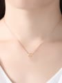 thumb 925 Sterling Silver With Rose Gold Plated Simplistic Round Interlocking  Necklaces 1