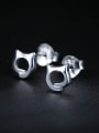 thumb Tiny Hollow Kitten 925 Sterling Silver Stud Earrings 0