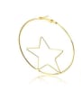 thumb Temperament Hollow Star Shaped Gold Plated Drop Earrings 1