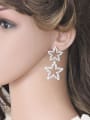 thumb Fashion Personality Double Star Drop Cluster earring 1