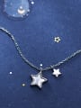 thumb 925 Sterling Silver With Acrylic Simplistic Star Necklaces 3