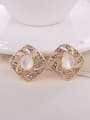 thumb Alloy Imitation-gold Plated Fashion Artificial Stones Square-shaped Pieces Jewelry Set 2