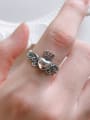 thumb 925 Sterling Silver With Antique Silver Plated Wings Vintage Old Ring Free Size Rings 1
