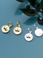 thumb 925 Sterling Silver With  Enamel Simplistic Crown  Round Pendants 1