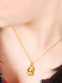 thumb Creative 24K Gold Plated Cartoon Cat Shaped Copper Necklace 1