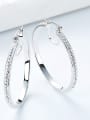 thumb Fashion Shiny Cubic austrian Crystals 925 Silver Earrings 2
