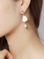 thumb Women 18K Rose Gold Anti-allergic Heart-shaped Stud drop earring 1