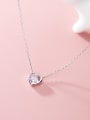 thumb 925 Sterling Silver With Platinum Plated Simplistic Heart Locket Necklace 2