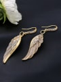 thumb Symmetry Wings Shape Hook drop earring 1