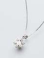 thumb Fashionable Flower Shaped Artificial Pearl S925 Silver Pendant 1
