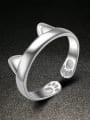 thumb Simple Style Cat-ear Shaped Opening Ring 1