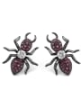 thumb Copper With Gun Plated Personality Animal  ant Cluster Earrings 0