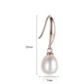 thumb Sterling Silver classic natural freshwater pearl earrings 3