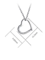 thumb 925 Sterling Silver With Cubic Zirconia  Simplistic Heart Locket Necklace 2