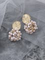 thumb Alloy With Gold Plated Fashion Hollow Round Drop Earrings 1