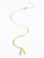 thumb Temperament Y Shaped 16K Gold Plated Necklace 0