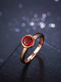 thumb Rose Gold Plated Round Gemstone Ring 3