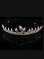 thumb Sparking Micro Pave Zircons Leaves Wedding Party Hair Accessories 0