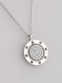 thumb 925 Sterling Silver With  Cubic Zirconia Personality Concentric round  Necklaces 2