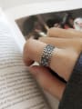 thumb 925 Sterling Silver With Antique Silver Plated Vintage Star Band Rings 1