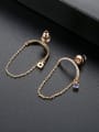 thumb Copper With 3A cubic zirconia Trendy Geometric Earrings 0