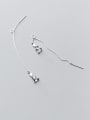 thumb 925 Sterling Silver With Smooth  Fashion Star Threader Earrings 2