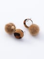 thumb Alloy With Warm and sweet leopard buttondown in autumn and winter Earrings 1