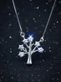 thumb S925 silver wishing tree with zircon necklace 0