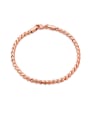 thumb Women Rose Gold Plated Twist Rope Bracelet 0