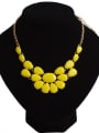 thumb Fashion Geometrical Resin Alloy Gold Plated Necklace 1