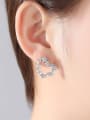thumb Copper With White Gold Plated Delicate Heart Stud Earrings 1
