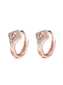 thumb Fashion Rhombus Rhinestones Women Earrings 0