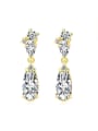 thumb Charming Water Drop Shaped Zircon Stud Earrings 0