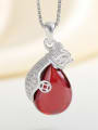 thumb Red Corundum Micro Pave Handmade Pendant 2