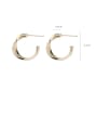 thumb Alloy With Gold Plated Simplistic Cross Round Hoop Earrings 1